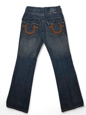 True Religion Billy Bootcut Jeans Women 30 USA Made Distressed Vintage Y2K